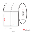 ETIQUETA PARA IMPRESORA TÉRMICA SEMI RECUBIERTO  AVANCE 25 MM ANCHO 38 MM NUCLEO 1” 2 FILA (S)  5286 ETIQ X ROLLO