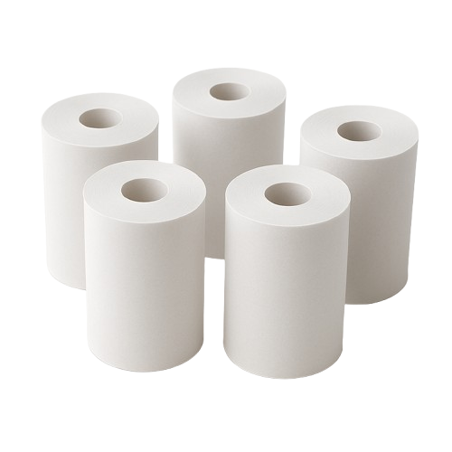 Rollos papel térmico en blanco  79mmx60m, 55gr (paquete 5 unid)