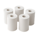 Rollos papel térmico en blanco  79mmx60m, 55gr (paquete 5 unid)