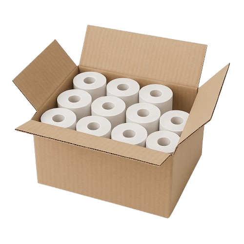 Rollos papel térmico en blanco  79mmx60m, 55gr (Caja 80 unid)