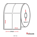 ETIQUETAS PARA IMPRESIÓN  TERMO TRANSFERENCIA  TROQUELADA AVANCE 25 MM ANCHO 38 MM NUCLEO 3” 2 FILA (S) 10714 ETIQ X ROLLO