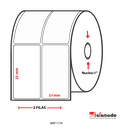 ETIQUETAS PARA IMPRESIONES  TERMO TRANSFERENCIA  AVANCE 25MM ANCHO 51 MM NUCLEO 1” 2 FILA (S) 5286 ETIQ X ROLLO