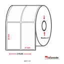 ETIQUETAS PARA IMPRESIONES  TERMO TRANSFERENCIA AVANCE 25MM ANCHO 51 MM NUCLEO 3” 2 FILA (S) 10714 ETIQ X ROLLO