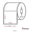 ETIQUETAS PARA IMPRESIÓN  TERMICO SEMI RECUBIERTO AVANCE 102 MM ANCHO 102 MM NUCLEO 1” 1 FILA (S) 705 ETIQ X ROLLO