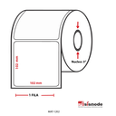 ETIQUETAS PARA IMPRESIÓN  TERMICO SEMI RECUBIERTO AVANCE 102 MM ANCHO 102 MM NUCLEO 3” 1 FILA (S) 1429 ETIQ X ROLLO